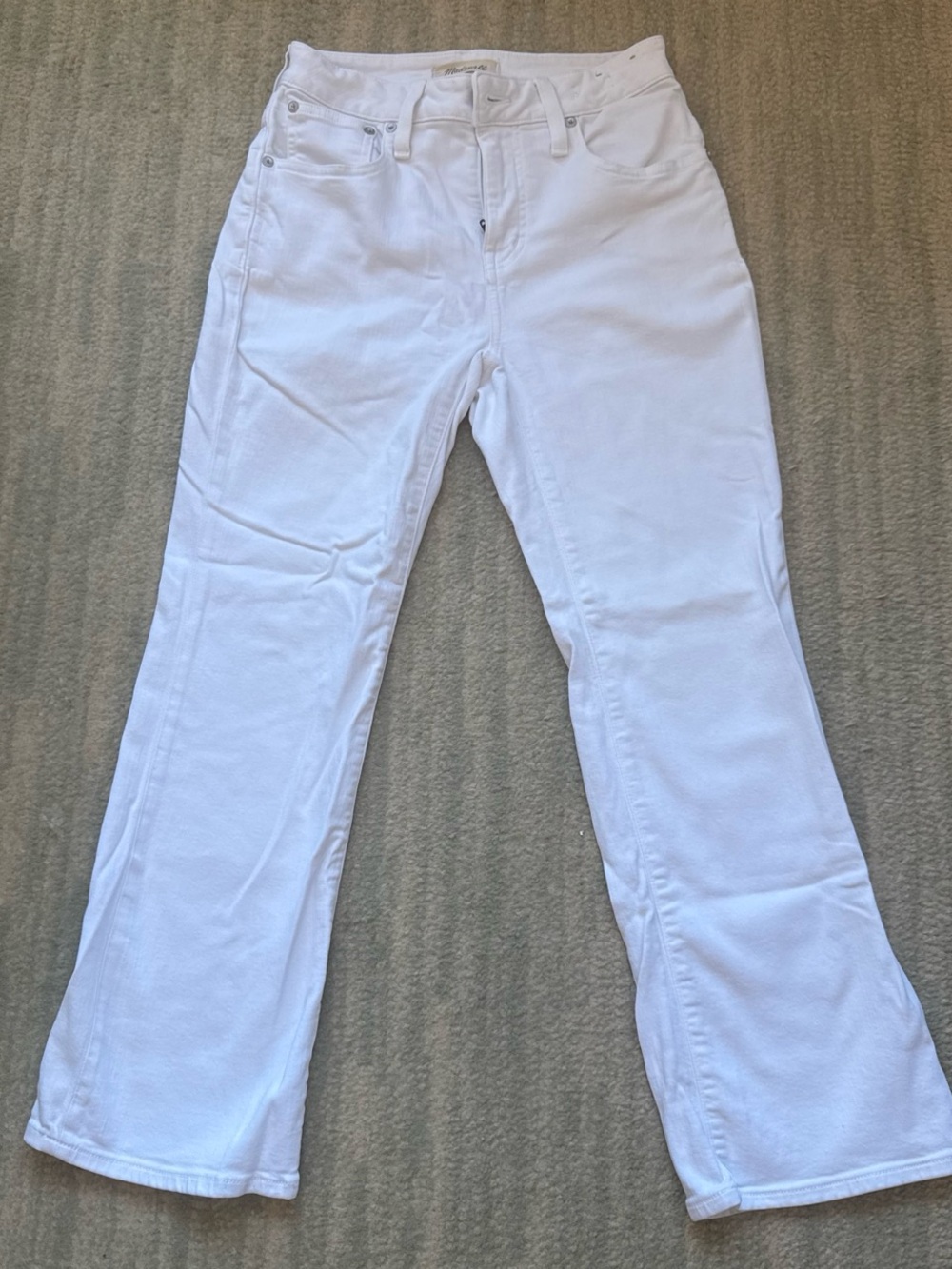Madewell curvy mid rise straight leg cropped jeans